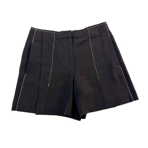 DKNY Black Shorts Contrast Stitching Pockets Size 4 - Picture 1 of 6